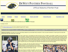 Tablet Screenshot of dewittfootball.org